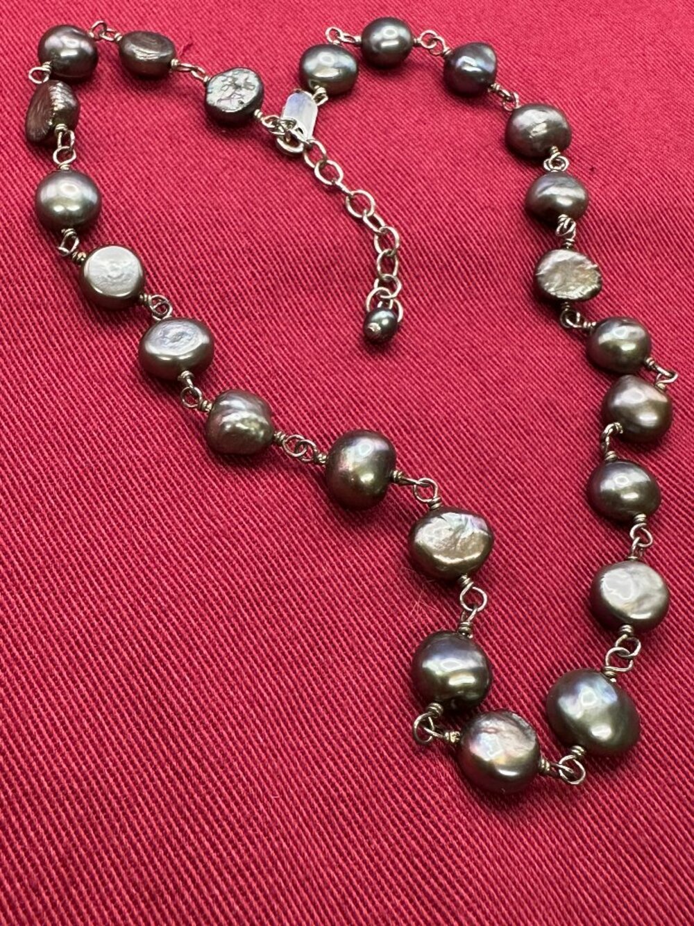 Silpada Sterling Gray/Purple Freshwater Pearl Necklace